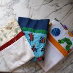 Three examples of different pillowcases laid out.